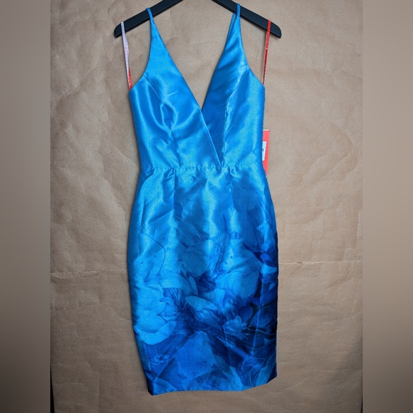 NWT ML Monique Lhuillier Mikado Sheath Dress - Picture 2 of 8